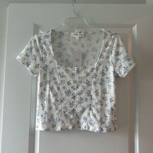 NWT Floral Crop Top
